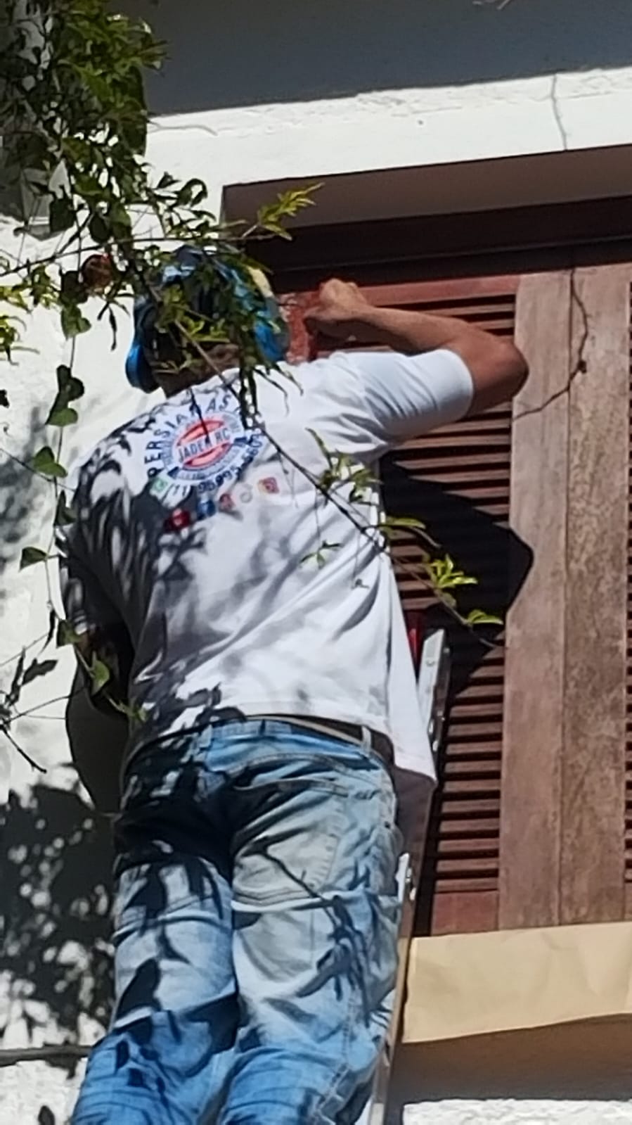 Reparo de veneziana de madeira